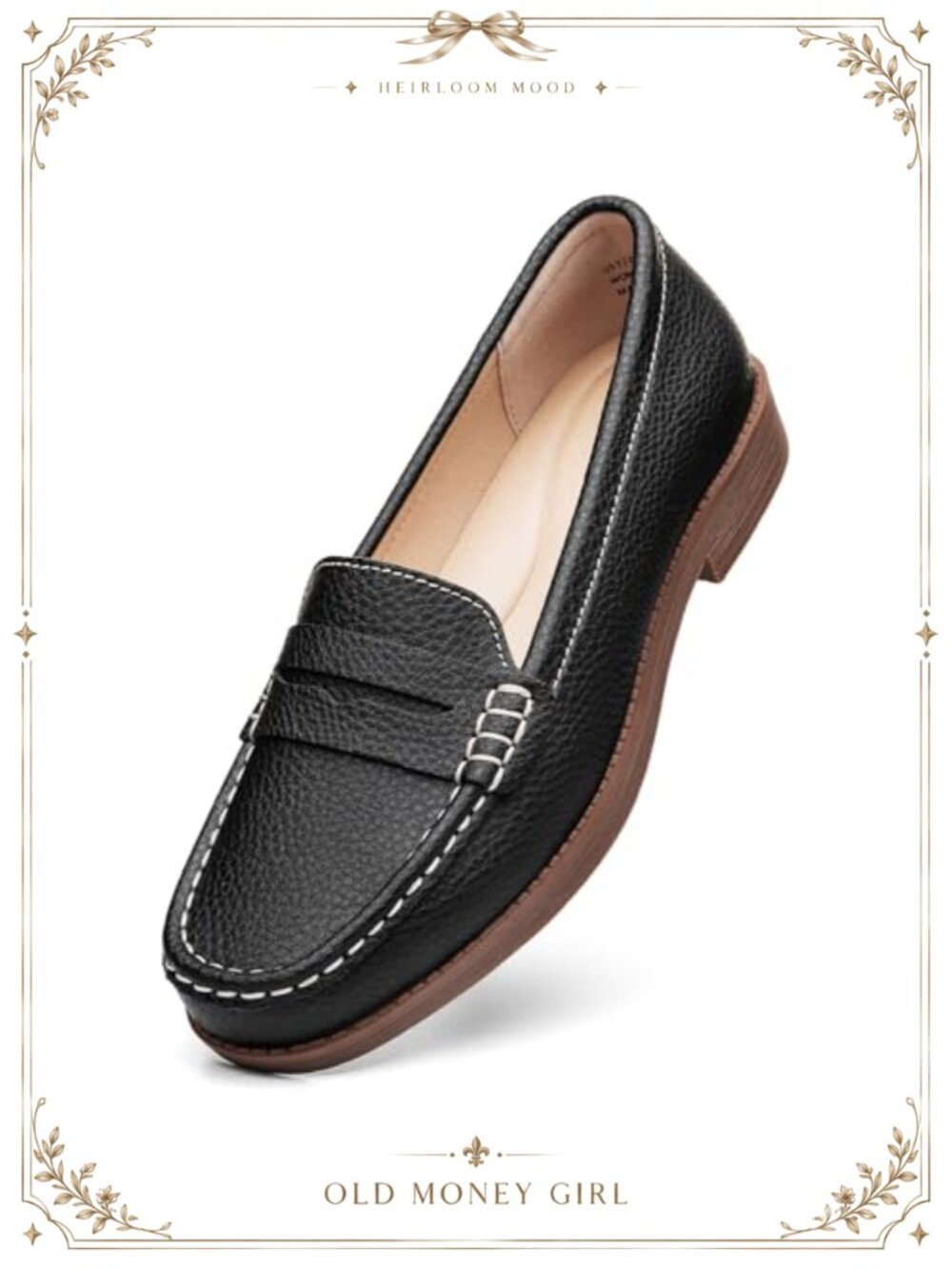 Pebbled Leather Penny Loafers Slip On Comfort Business Casual Dress Shoes